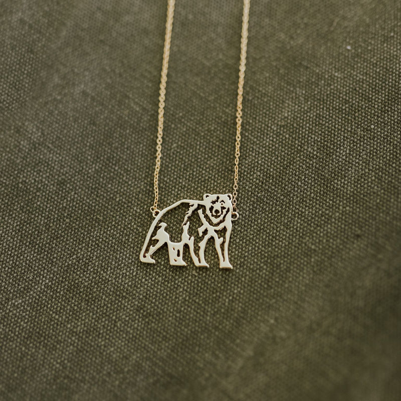 Bear Necklace - Gold