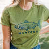 Montana Fish Unisex Tee - Heathered Green