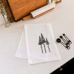 Rustic Three Tree Tea Towel - The Montana Scene