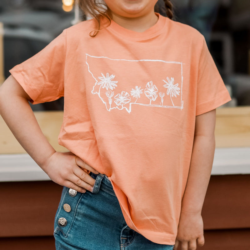 Montana Wildflower Toddler Tee - Sunset - The Montana Scene